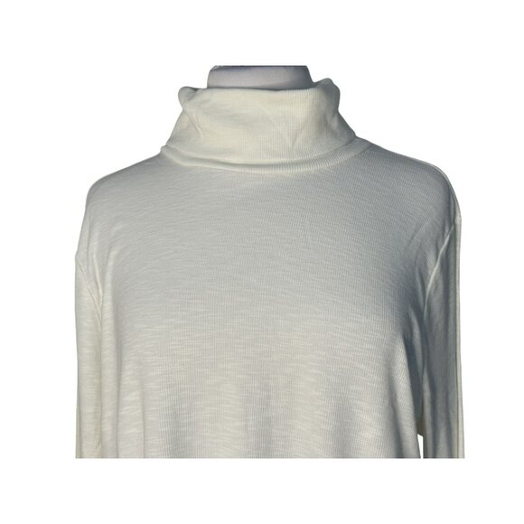GAP Womens Essential Rib Off White Turtleneck Pullover Long Sleeve Top XXL - Picture 3 of 8